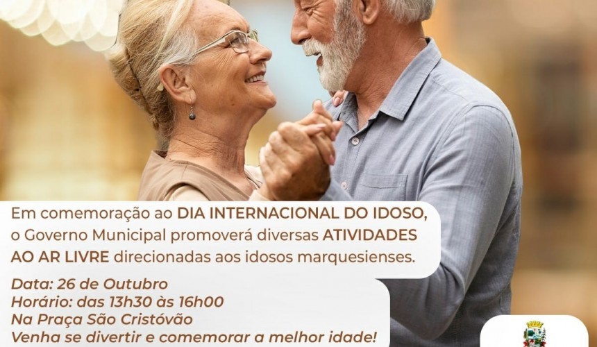 Atividades do dia Internacional do Idoso serão realizadas em Capitão