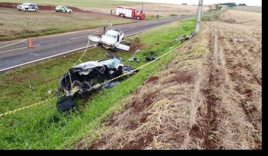 Seis pessoas morrem em acidente na PR 180, em Cascavel