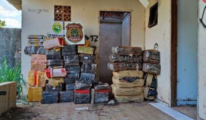 Ação policial conjunta apreende mais de 800kg de maconha em Guaíra