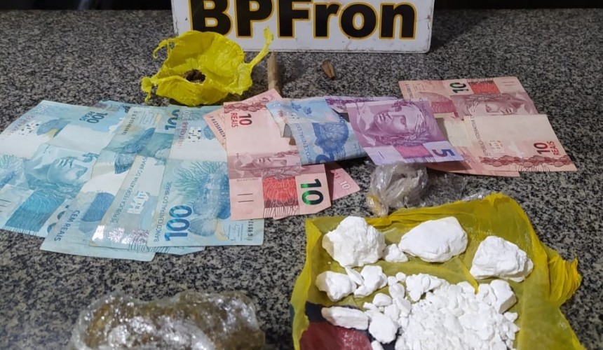 BPFRON apreende drogas durante abordagem a veículo em Capitão