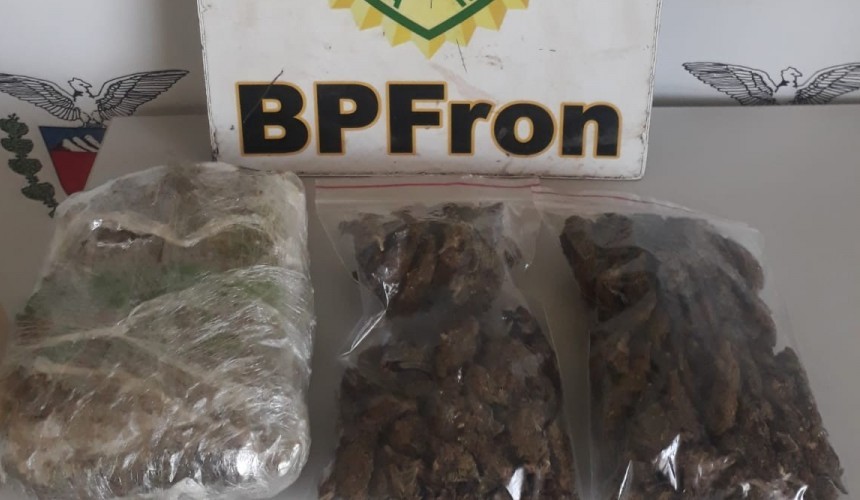BPFRON apreende drogas em ônibus na cidade de Realeza-PR