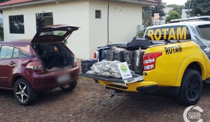 ROTAM prende homem que transportava mais de 165kg de maconha, homem relatou que entregaria o ilícito em Capitão