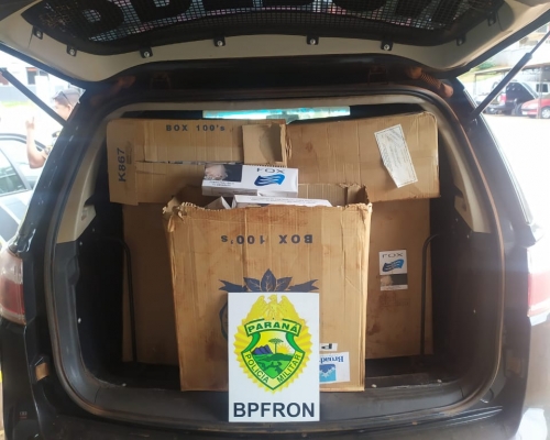 BPFRON apreende cigarros contrabandeados, munições e dinheiro na cidade de Lindoeste