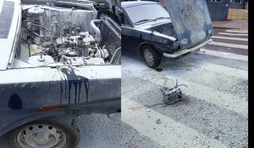 Após pane, Corcel pega fogo no centro de Capitão