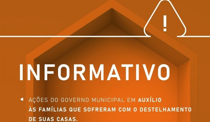 Município auxilia famílias que tiveram casas atingidas pelos fortes ventos em Capitão