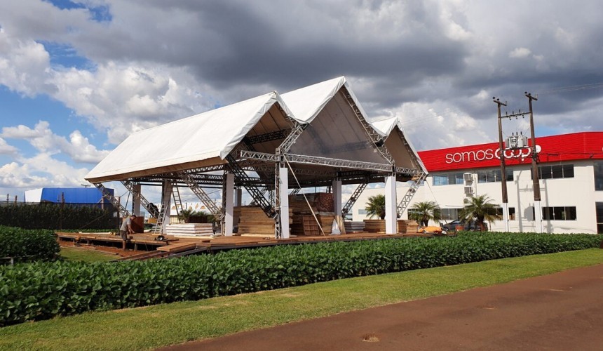 Show Rural: Montagem de estandes já cumpriu 65% do cronograma