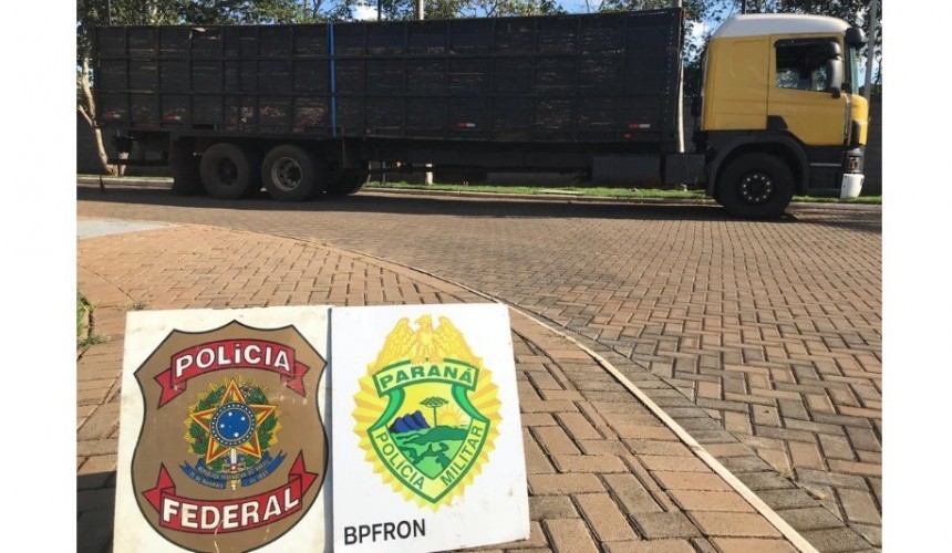 Caminhão carregado com 45 mil pacotes de cigarros é apreendido em Palotina