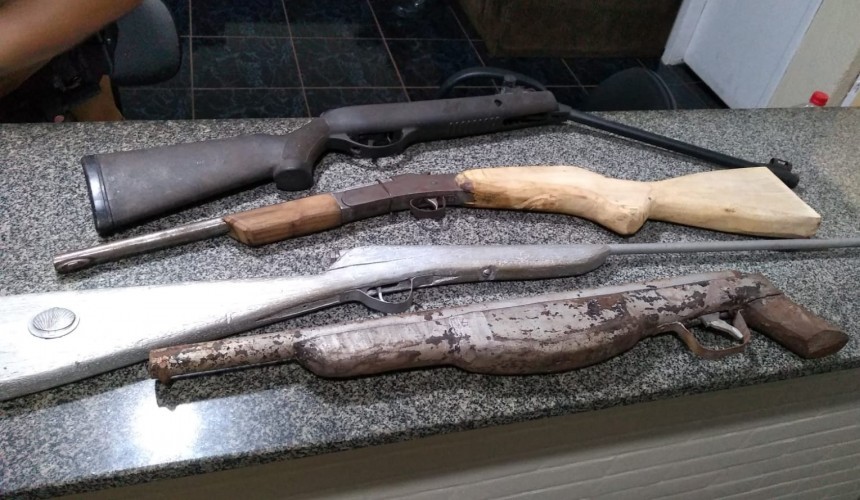 Após discussão entre vizinhos, PM apreende quatro armas em Capitão