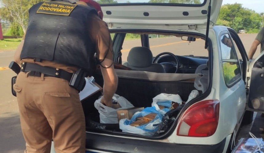 Carro carregado com produtos contrabandeados é apreendido em Capitão