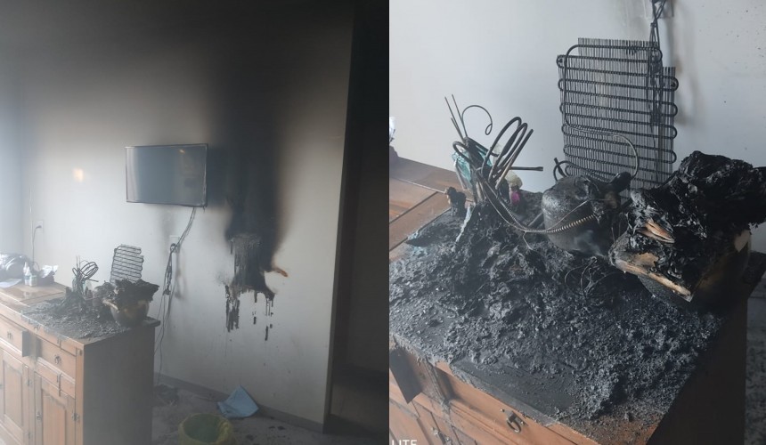 Princípio incêndio em residência é registrado em Capitão