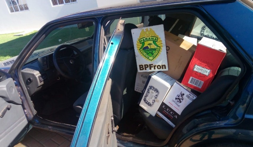 248 garrafas de vinhos são apreendidas em Santo Antônio do Sudoeste