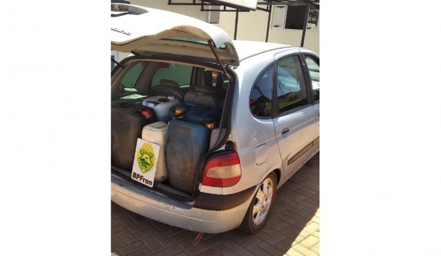 320 litros de Diesel e dois botijões de gás de origem argentina são apreendidos em Ampére