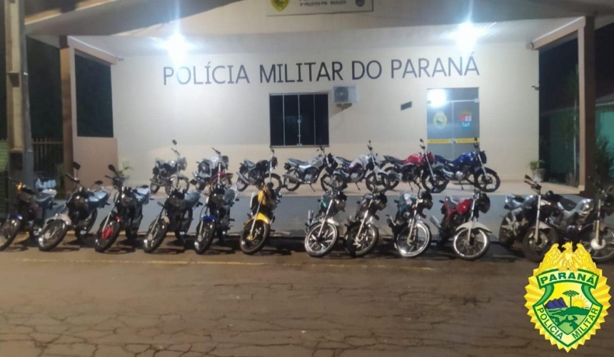 Realeza: Polícia Militar apreende várias motocicletas por infrações de trânsito
