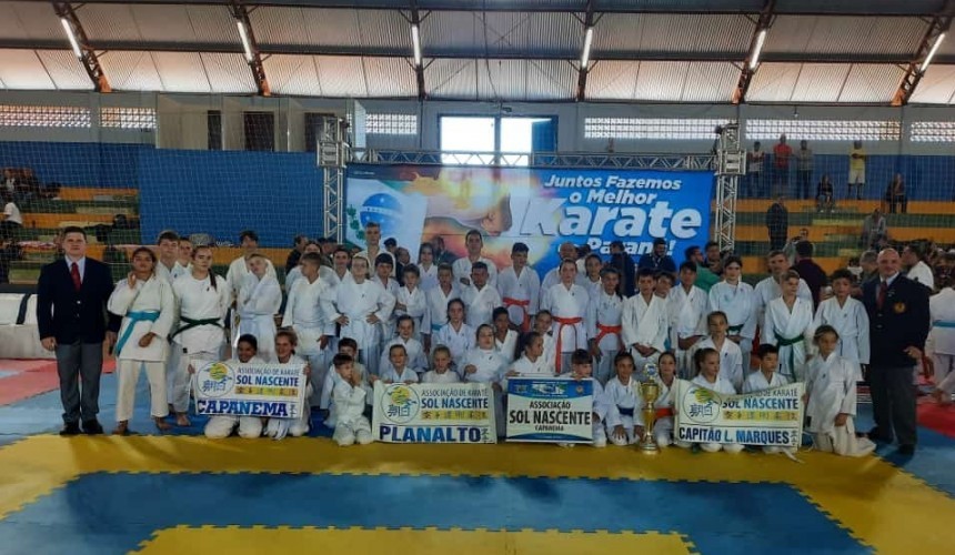 Associação Sol Nascente de Karatê com alunos de Capitão é destaque em competição realizada no final de semana