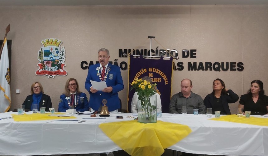 Lions Club de Capitão recebe visita do Governador Distrital e empossa novos associados
