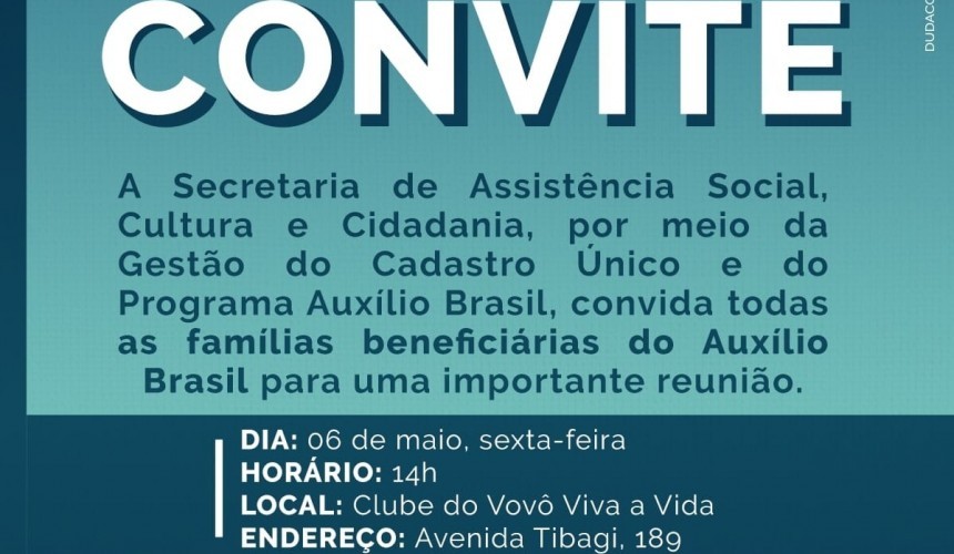 Reunião do Auxílio Brasil acontece nesta sexta em Capitão