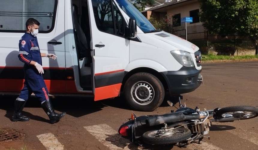 Realeza: Acidente envolvendo motocicleta e veículo deixa uma pessoa ferida