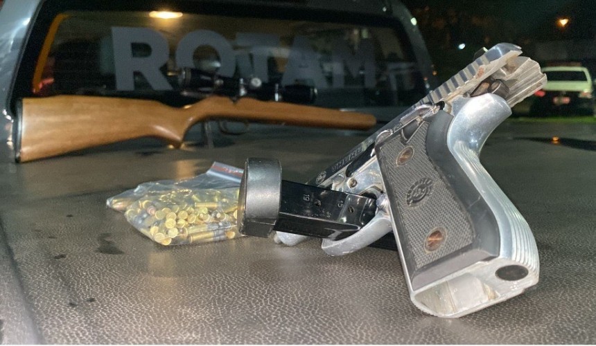 Homem é detido com espingarda e pistola em Santa Tereza do Oeste