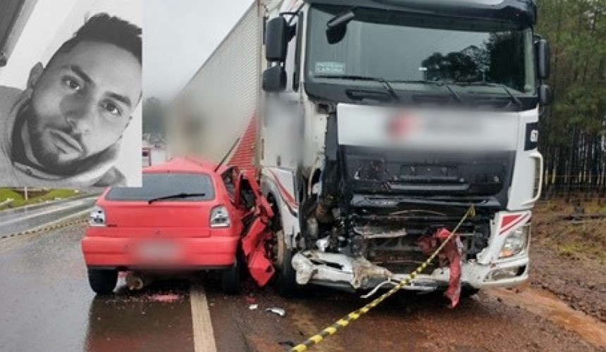 Jovem morre em grave acidente na BR-163 em Barracão
