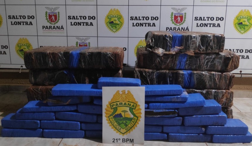 Polícia Militar de Nova Prata do Iguaçu prende casal transportando grande quantidade de drogas