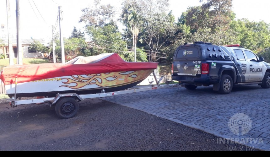 Policia recupera lancha furtada em Capitão