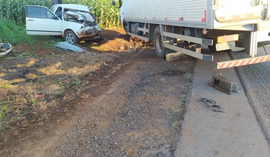 Homem morre em grave acidente na PR-182 em Realeza