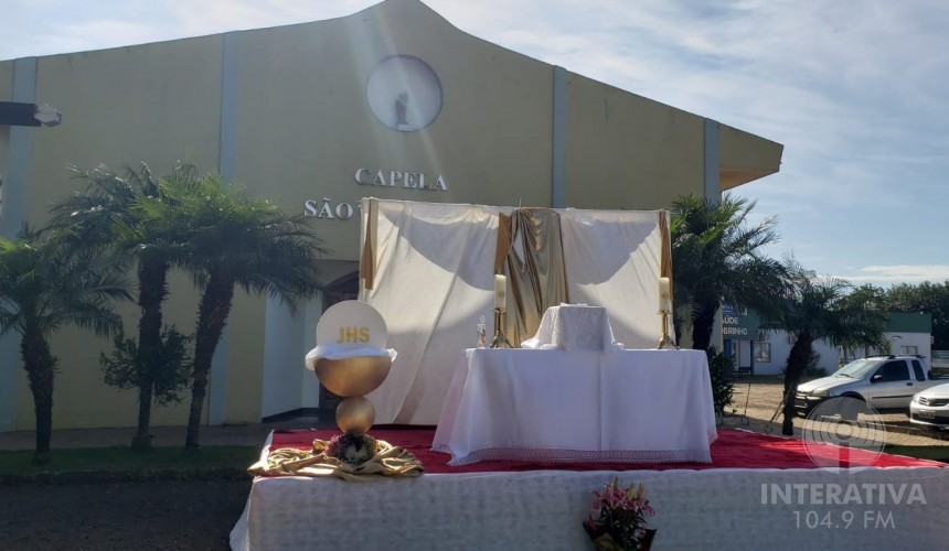 Celebração de Corpus Christi foi realizada em Capitão com a participação de milhares de fiéis