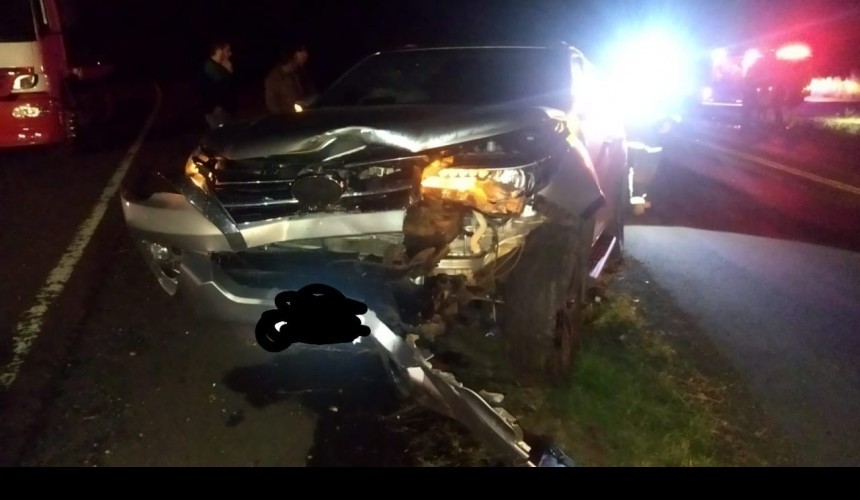 Três pessoas ficam feridas em acidente na BR 163 em Capitão