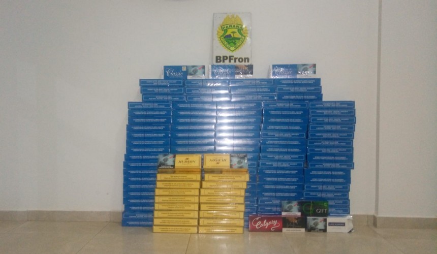 BPFRON apreende cigarro de origem estrangeira em ônibus na cidade de Capitão