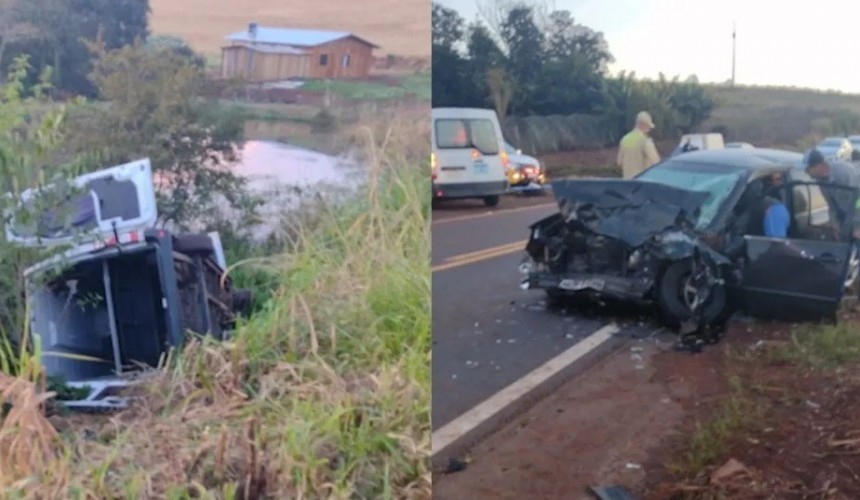 15 ficam feridos em acidente com veículo da Saúde no Paraná