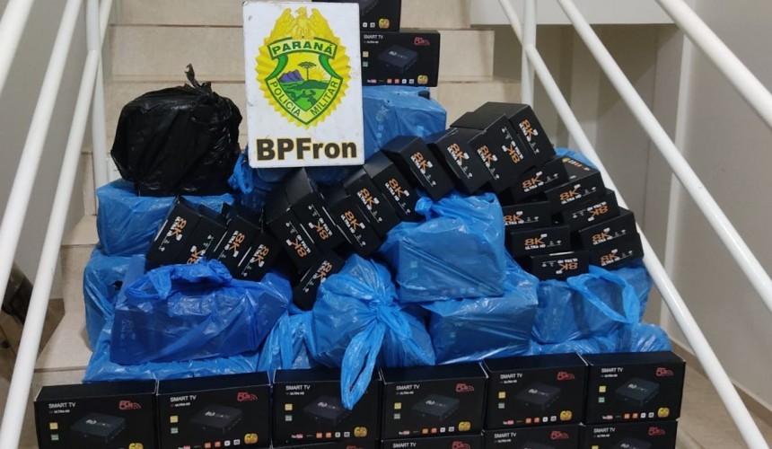 BPFRON apreende produtos estrangeiros em Realeza