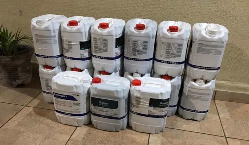 BPFRON e 21° BPM apreendem carro carregado com agrotóxicos contrabandeados em Realeza