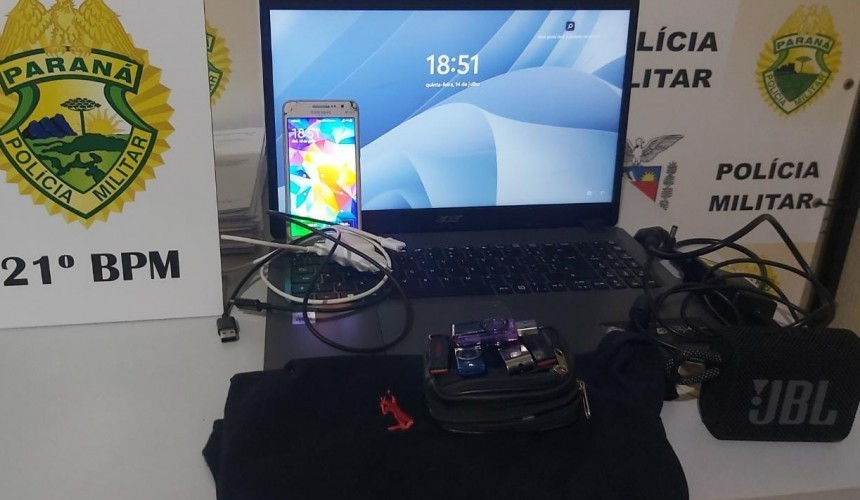 Polícia Militar de Realeza efetua prisão e recupera objetos furtados