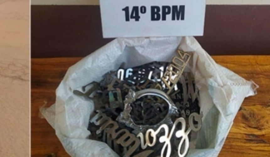 Homem é preso após furtar peças de bronze em túmulos no cemitério em São Miguel do Iguaçu