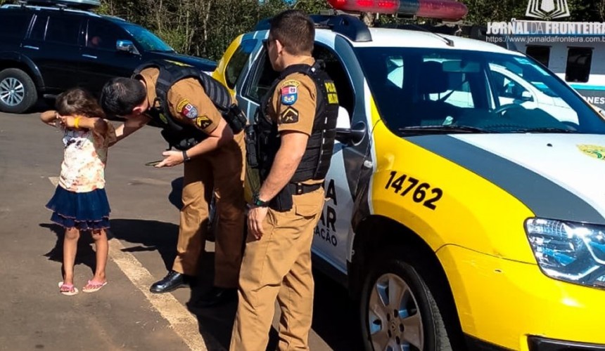 Menina Argentina de 5 anos é encontrada pela PM e levada a Casa Lar no Paraná