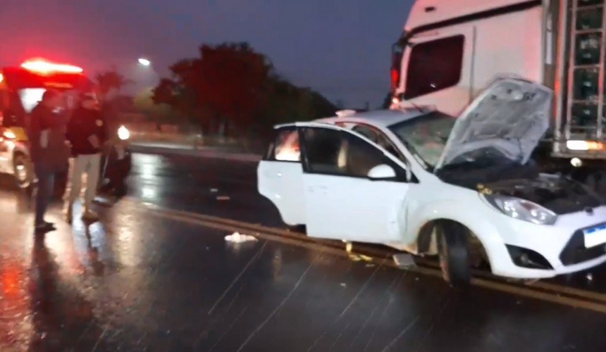 Grave acidente na BR 277 deixa bebê morto e vítimas em estado grave em Santa Tereza do Oeste