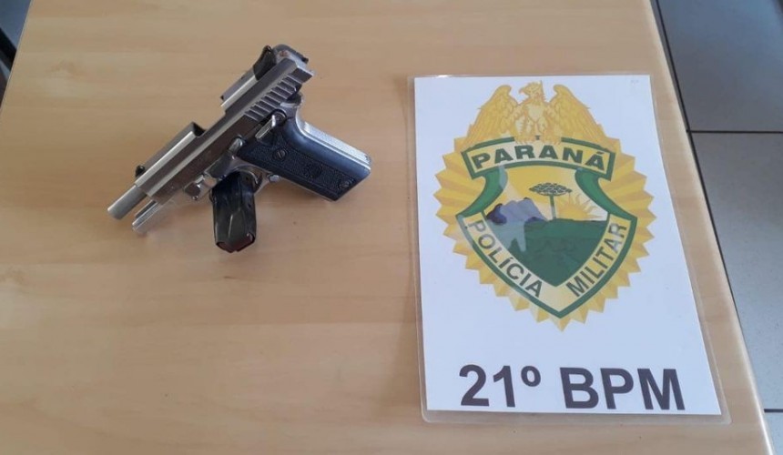 Realeza: Homem suspeito de efetuar disparos com arma de fogo no centro do município é preso pela Polícia Militar