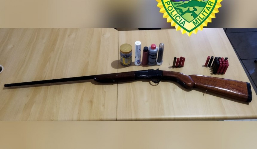 Capitão: Polícia apreende espingarda na Linha Três Passos