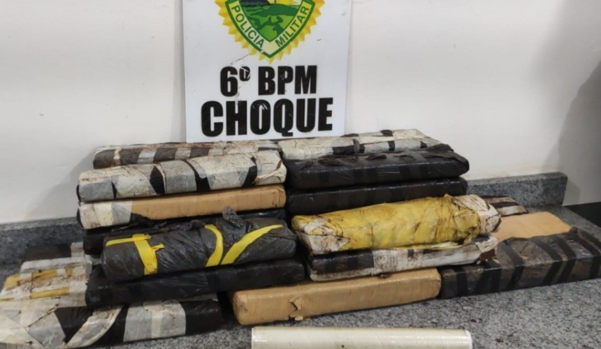 Mala com quase 20 quilos de maconha é encontrada em Cascavel