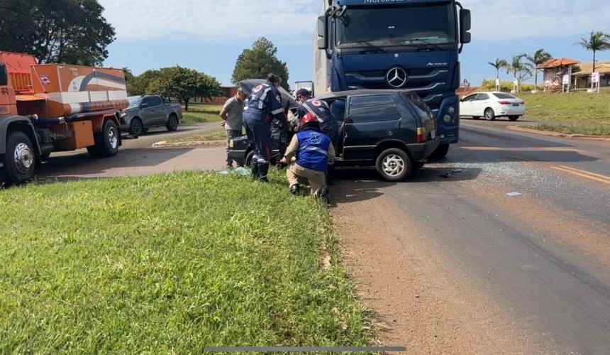 Acidente deixa homem ferido na PR-182 em Ampére