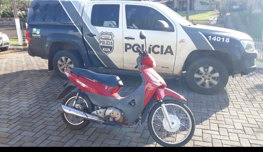 Polícia Civil de Capitão recupera moto furtada e apreende mulher em Santa Lúcia