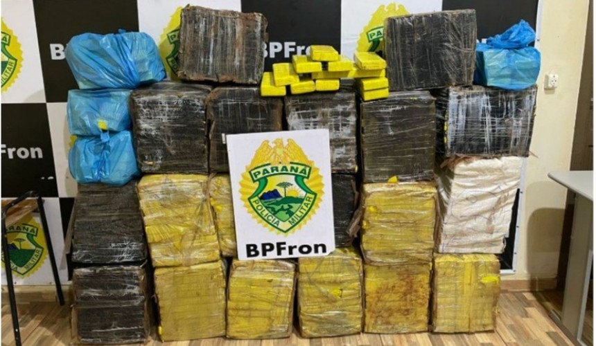 BPFron apreende meia tonelada de maconha na cidade de Guaíra