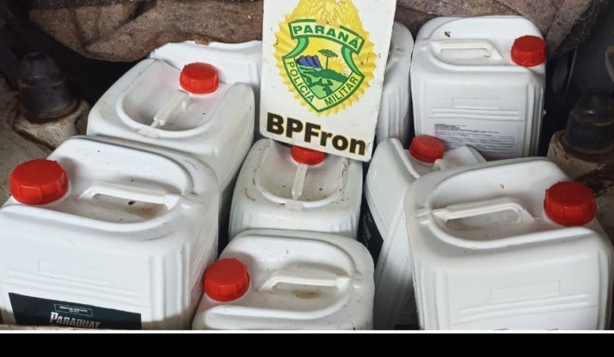 Carro carregado com agrotóxicos é apreendido em Santo Antônio do Sudoeste