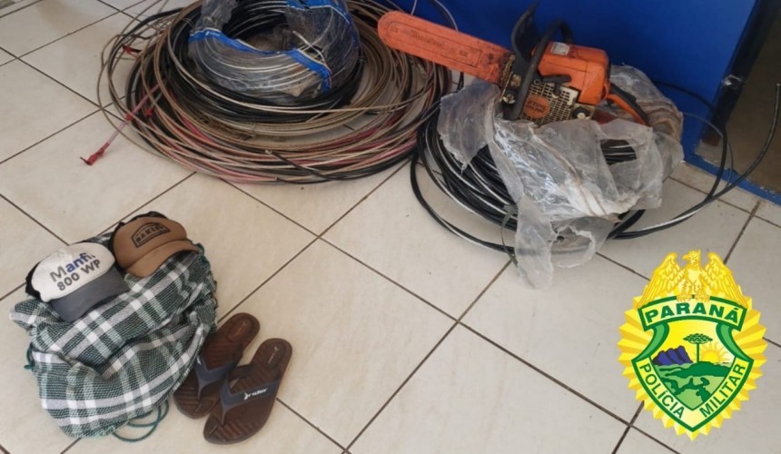 Polícia Militar recupera produtos e prende suspeitos do furto