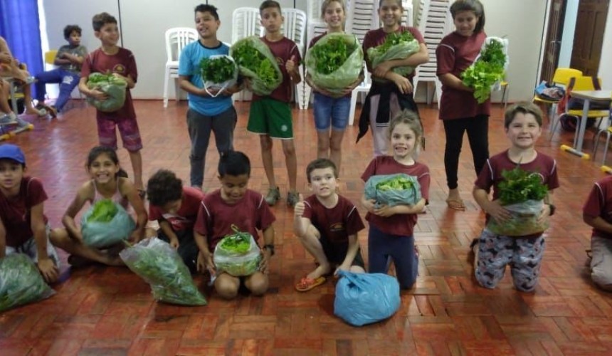 Oficina de hortaliças realizada nas escolas de Capitão já está rendendo ‘bons frutos’