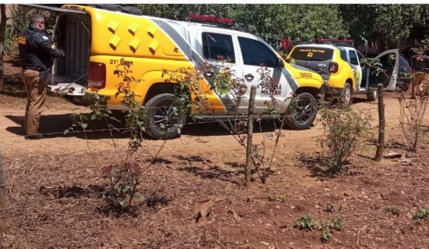 Homem esfaqueia esposa na frente dos filhos e é preso pela Polícia Militar na zona rural de Boa Esperança do Iguaçu