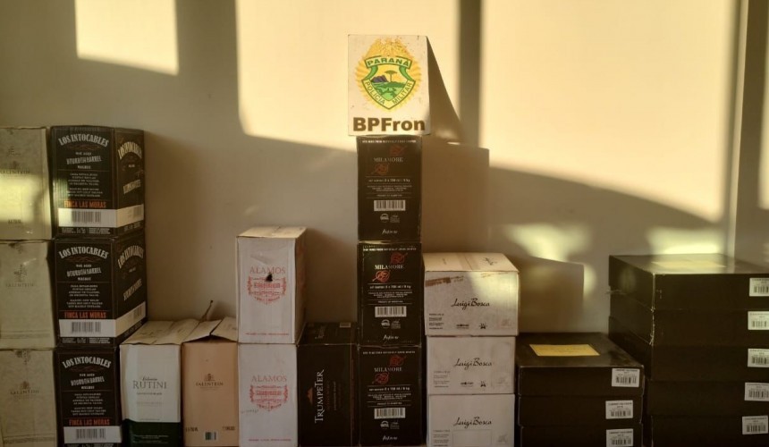 BPFRON apreende carro carregado com bebidas estrangeiras em Pranchita