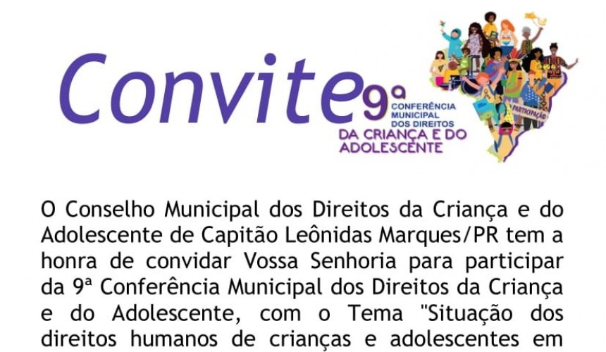 9ª Conferência Municipal dos Direitos da Criança e do Adolescente acontece em Capitão