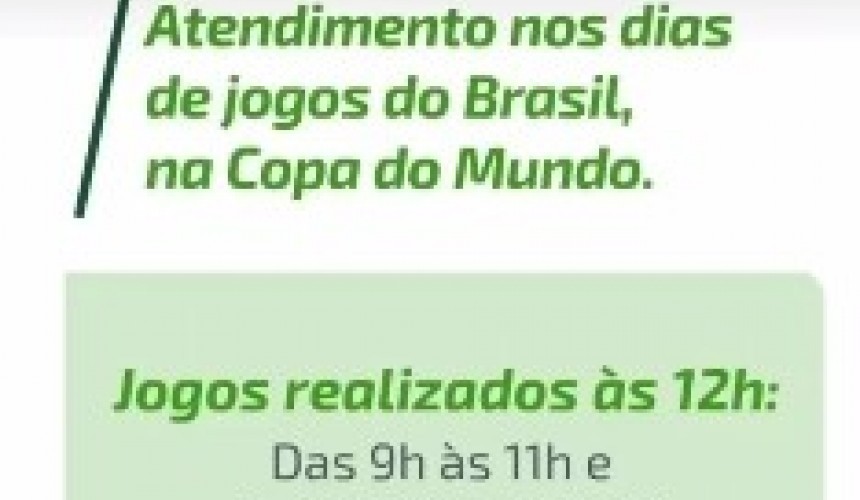 Cooperativa Sicredi de Capitão estará com atendimento especial nos dias de jogos do Brasil na Copa do Mundo