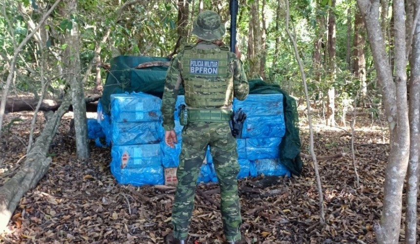 5,5 mil pacotes de cigarros contrabandeados são apreendidos em Itaipulândia